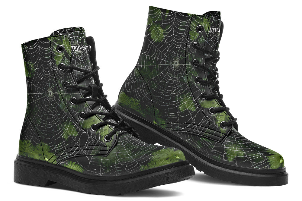 Witchwood Vegan Unisex Garden Webs Combat Boots