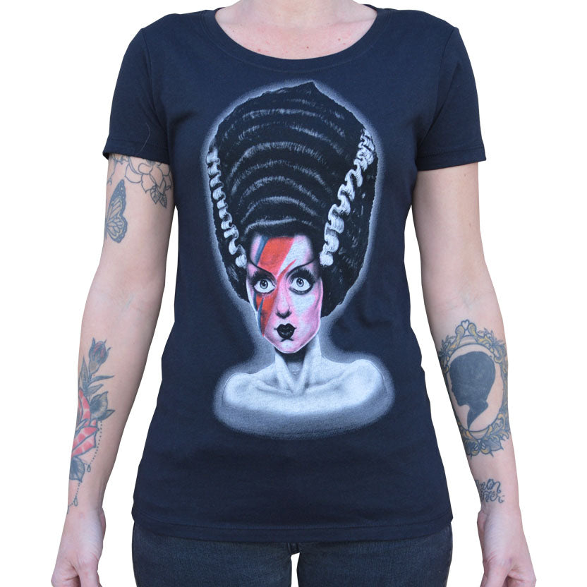 Lowbrow Art Bride of the Dust Frankenbride Bowie Tee