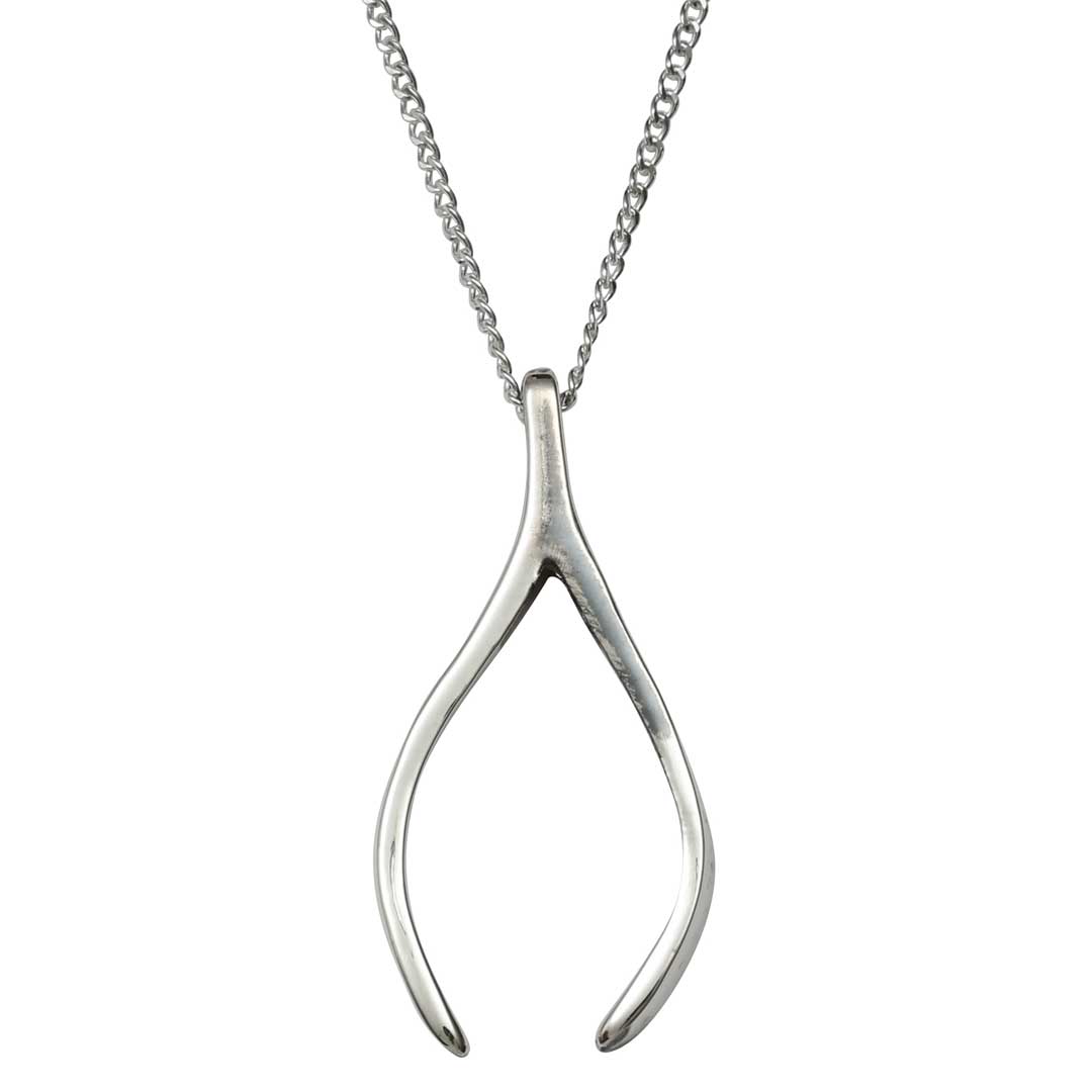Femme Metale Make A Wish 925 Silver Wishbone Pendant