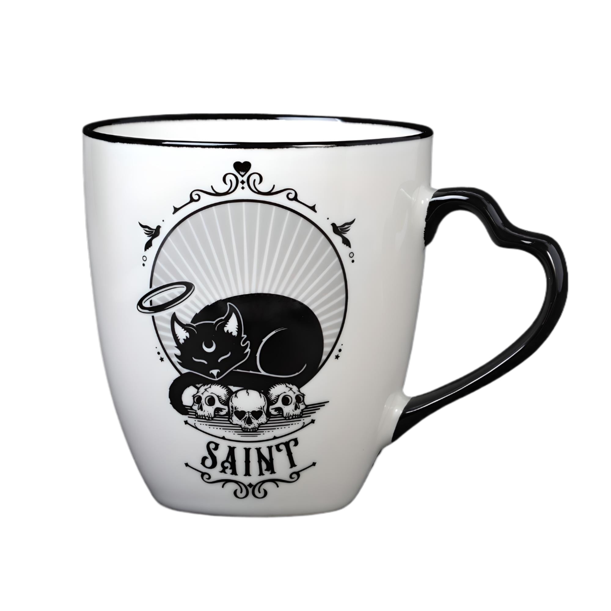 Alchemy Gothic Purrfect Kitty Saint and Sinner Mugs CM4A