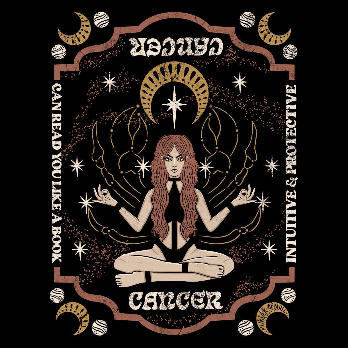 Murder Apparel Cancer Zodiac T-Shirt