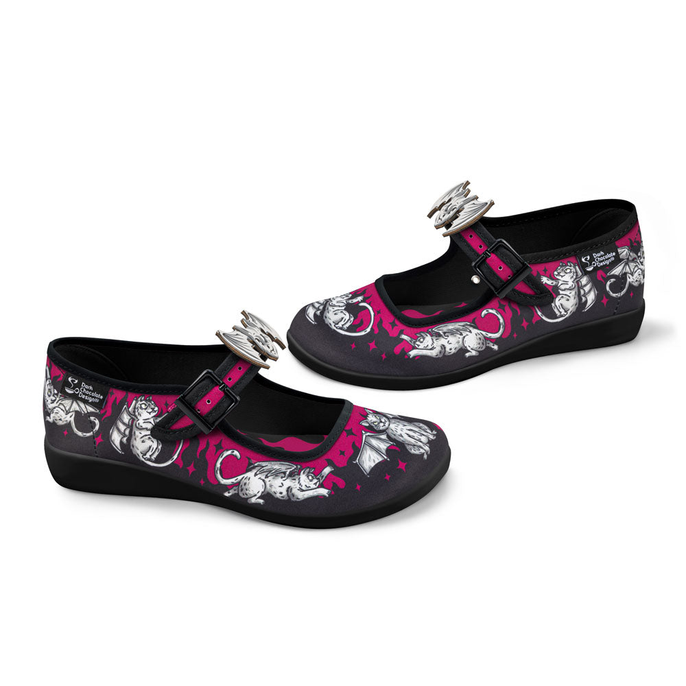 Hot Chocolate Design Chocolaticas® The Gargoyle Cats Women's Mary Jane Flat