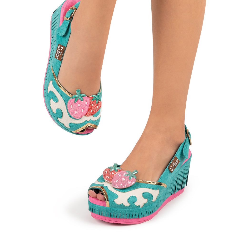 Chocolaticas® Country Star Slingback Wedge Sandal