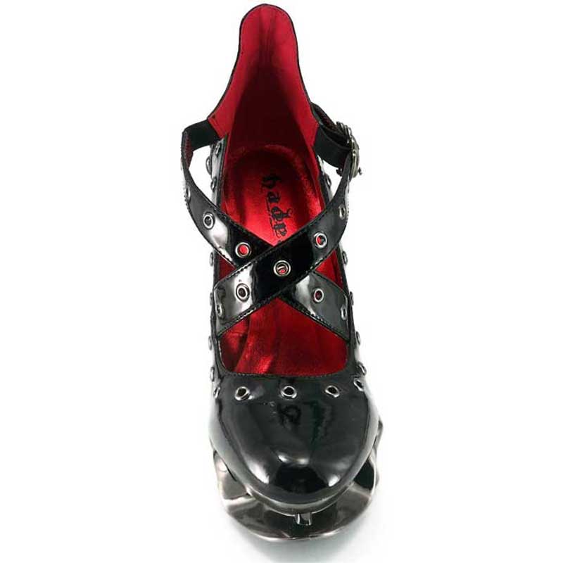 Hades CROW Black Eyelet Pump High Molded Spinal Heel Platform 6-11