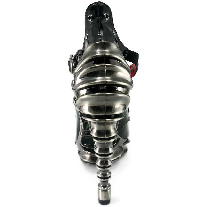 Hades CROW Black Eyelet Pump High Molded Spinal Heel Platform 6-11