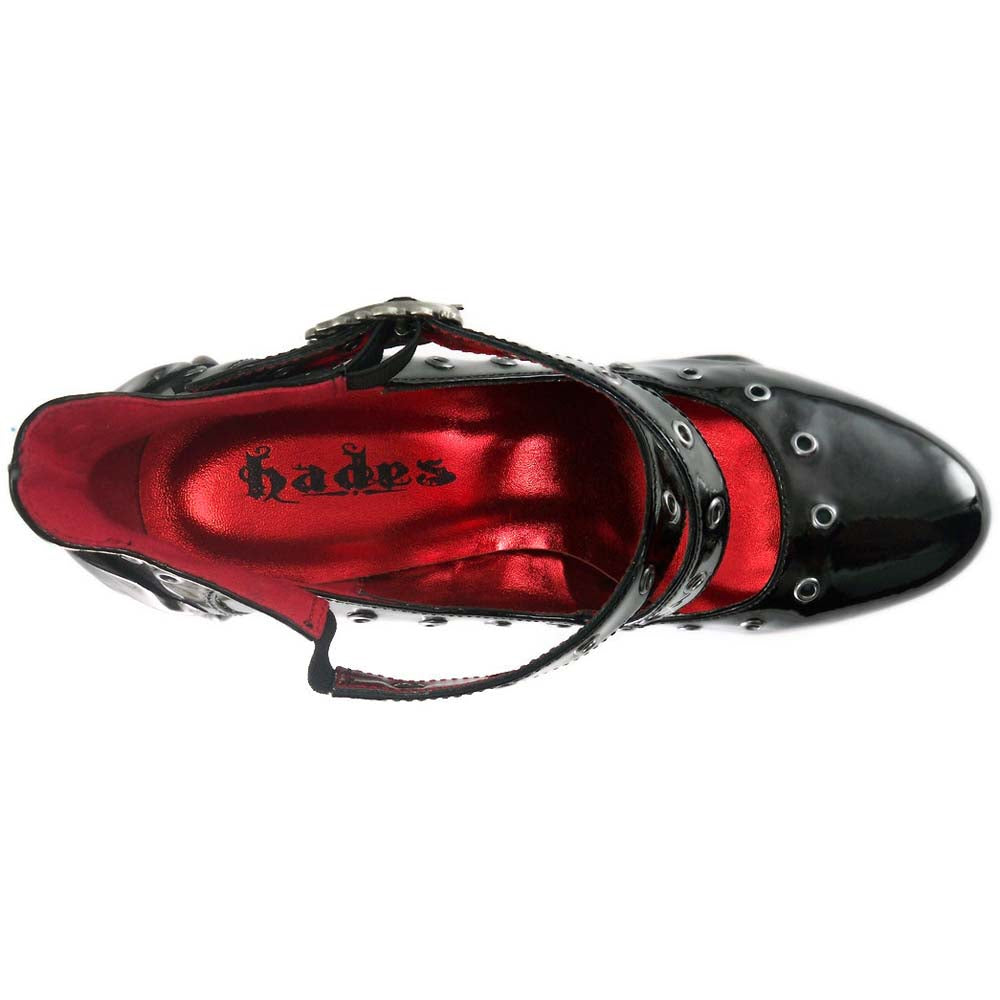 Hades CROW Black Eyelet Pump High Spinal Heel Platform 6-11