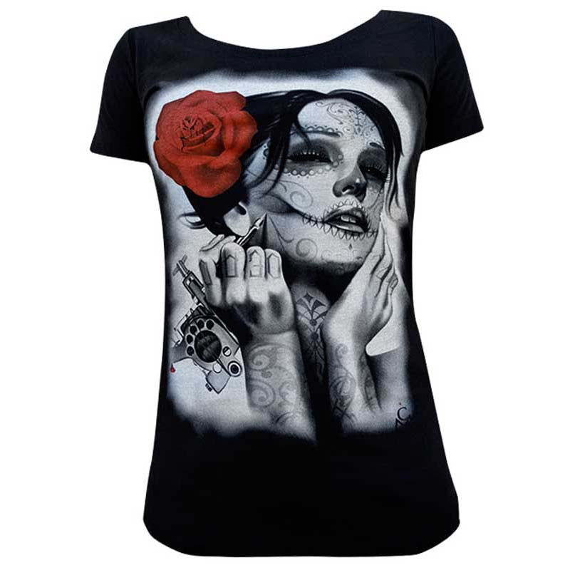 Black Market Art Dead Queen Black Tee