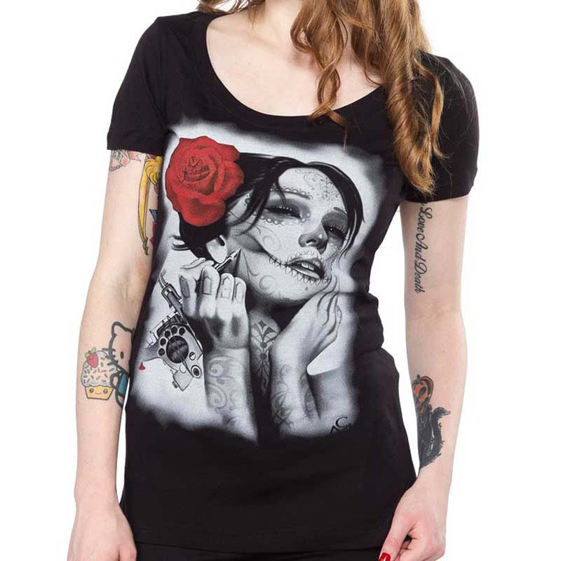 Black Market Art Dead Queen Black Tee
