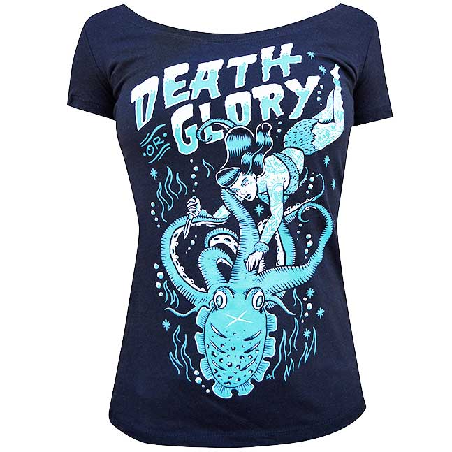 Black Market Art Death or Glory Blue Tee