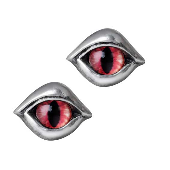 Alchemy Gothic Glass Marble Demon Eye Earrings E422