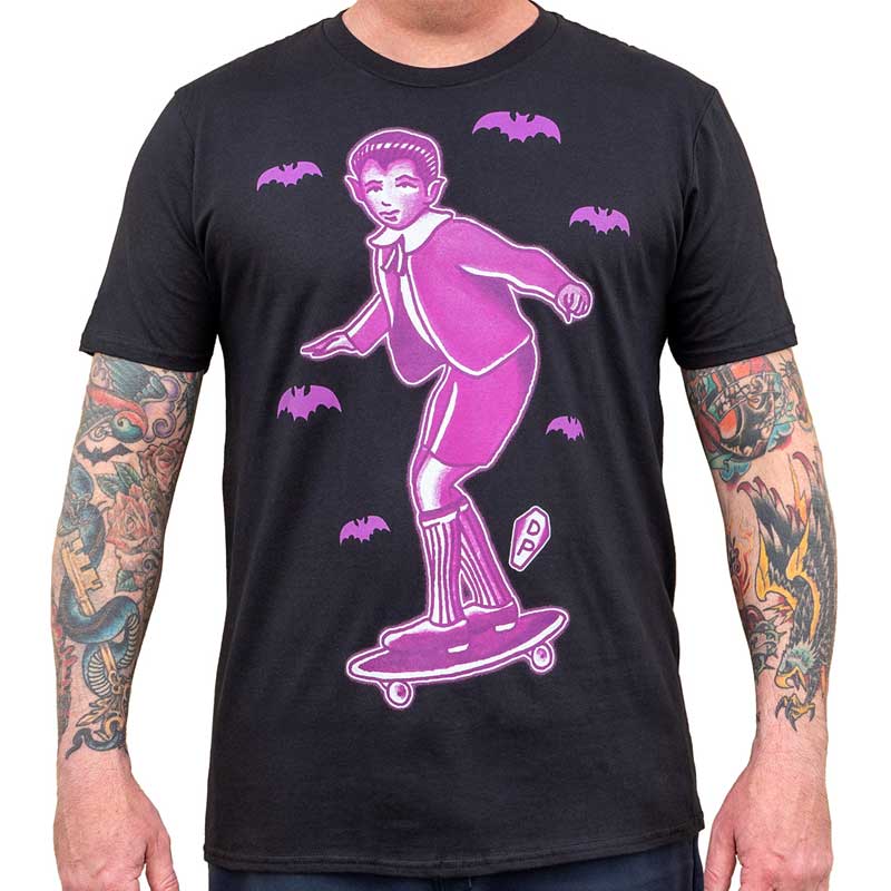 Lowbrow Art Eddie on Skateboard Men's Tee