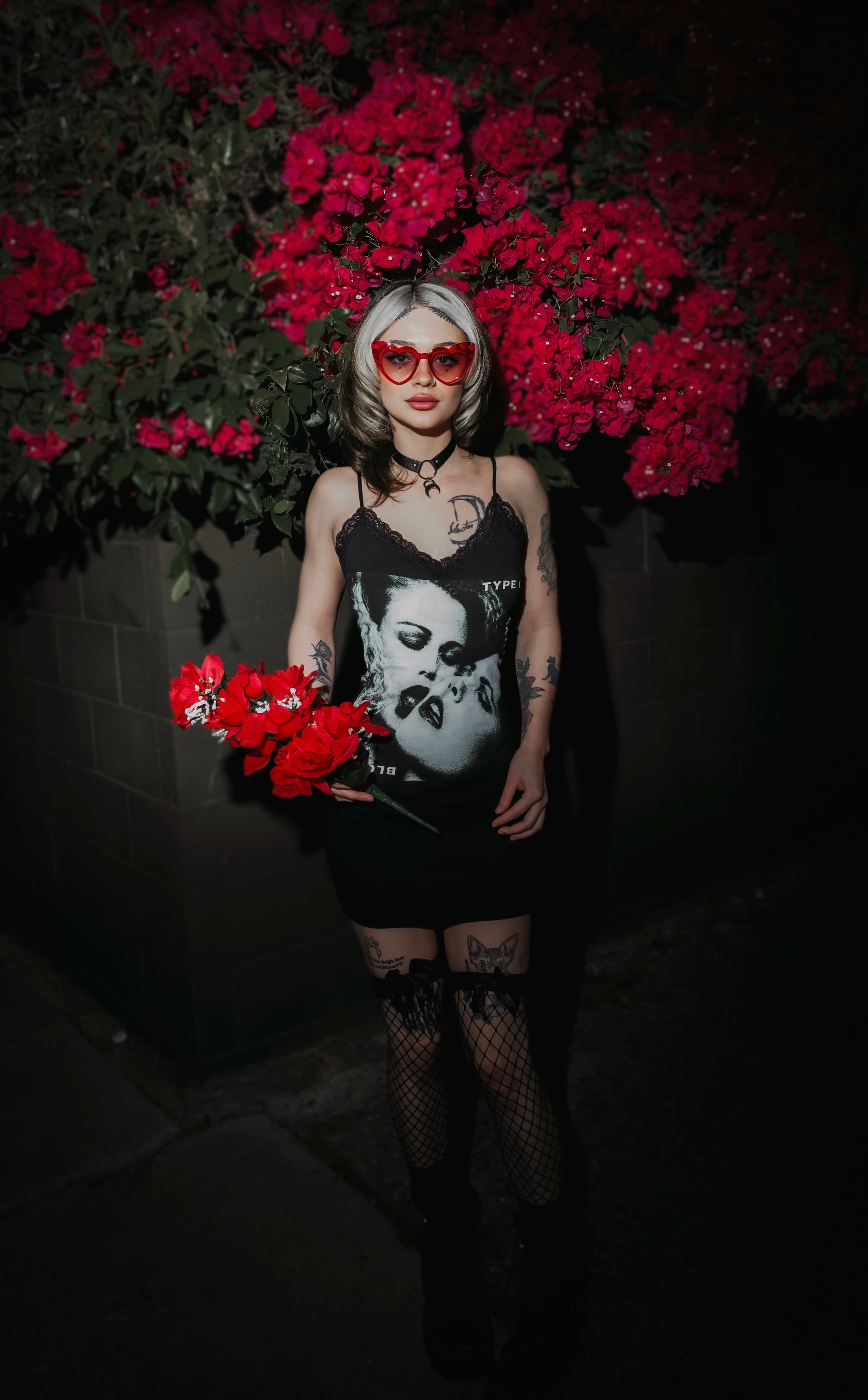 Vera's Eyecandy Type O' Negative Lace Strap Metal Dress