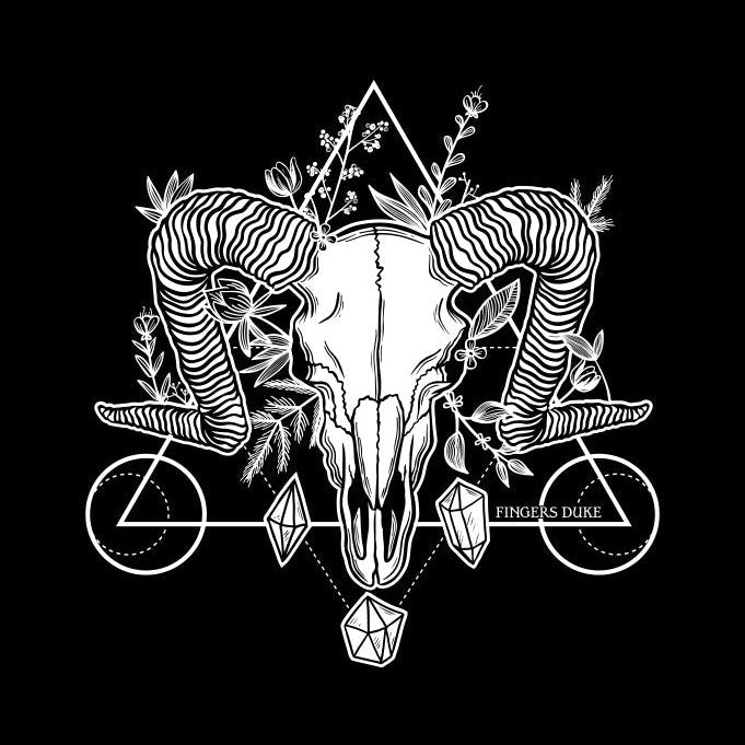 Fingers Duke Goat Skull Black T-Shirt