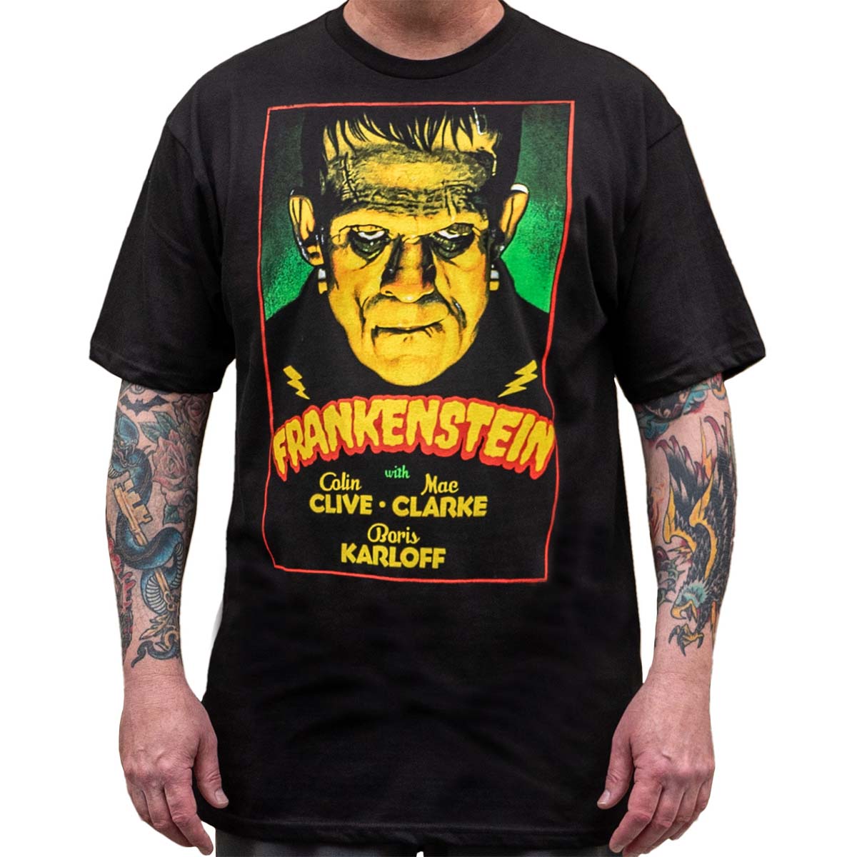 Lowbrow Art Karloff Frankenstein Movie Poster Tee