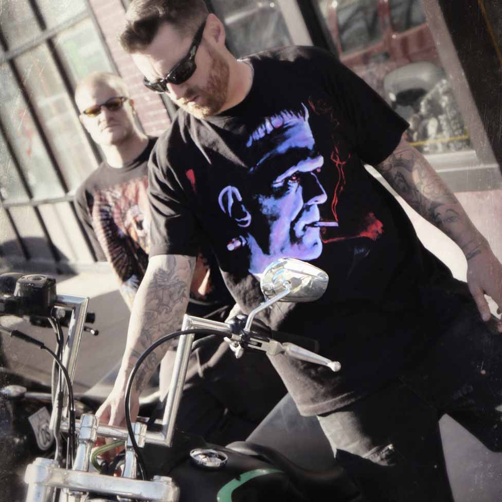 Lowbrow Art Franky Smoking Frankenstein Tee