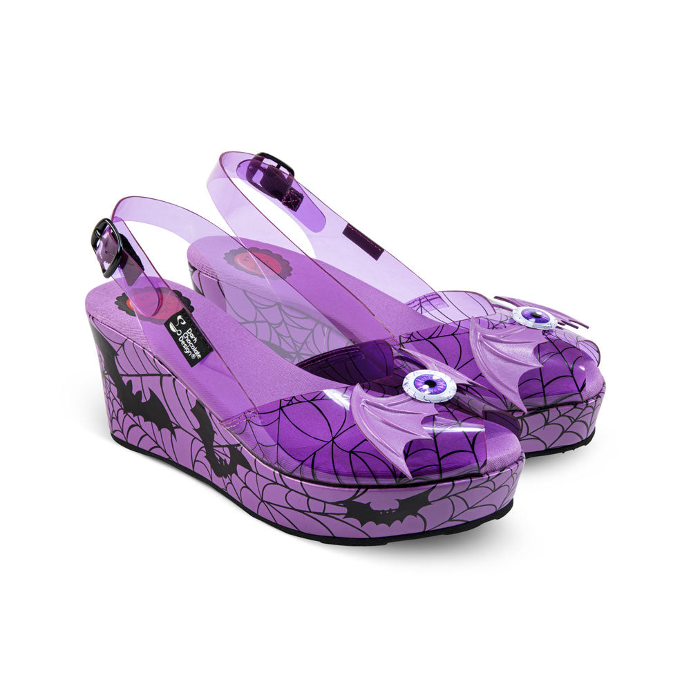 Hot Chocolate Design Chocolaticas® Gloomy Gaze Gothic Bats Sandal