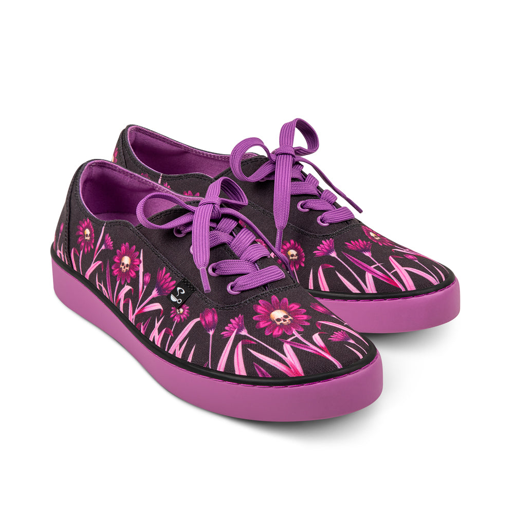 Hot Chocolate Design Gloomy Spring Purple Floral Sneaker