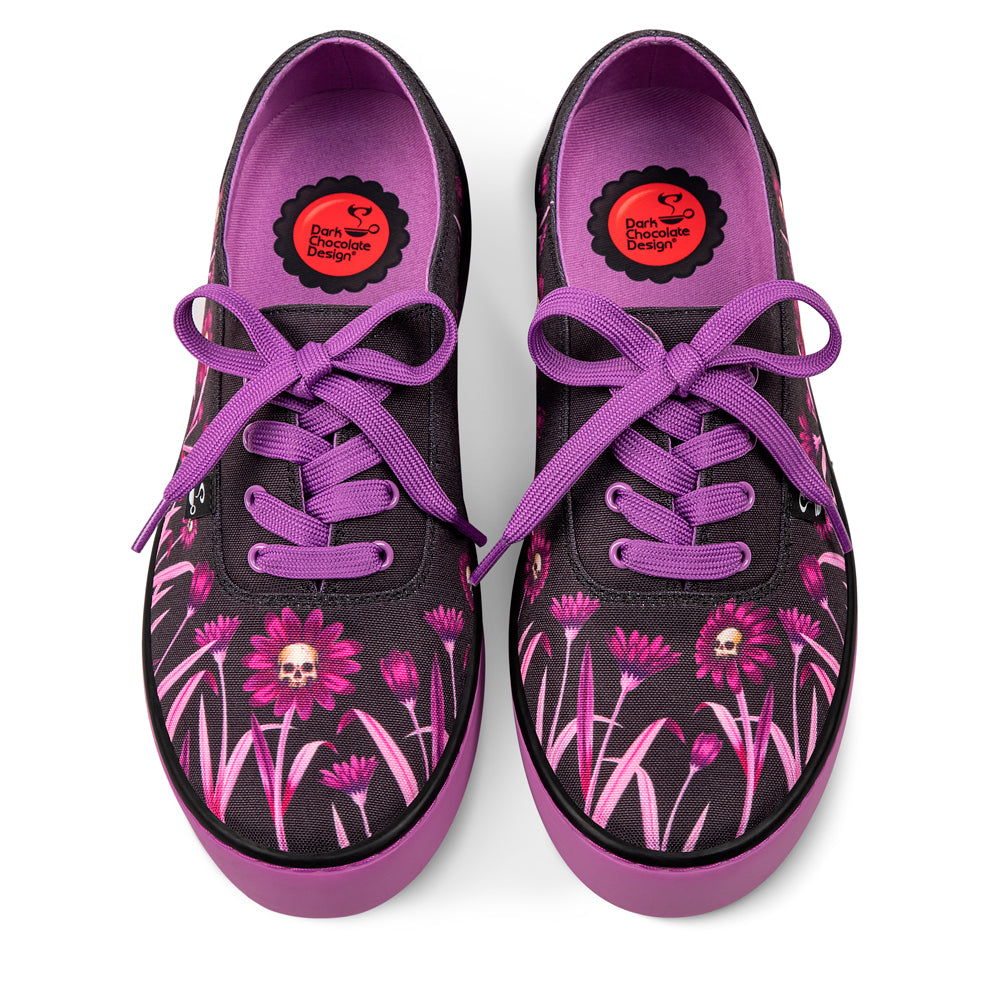 Hot Chocolate Design Gloomy Spring Purple Floral Sneaker