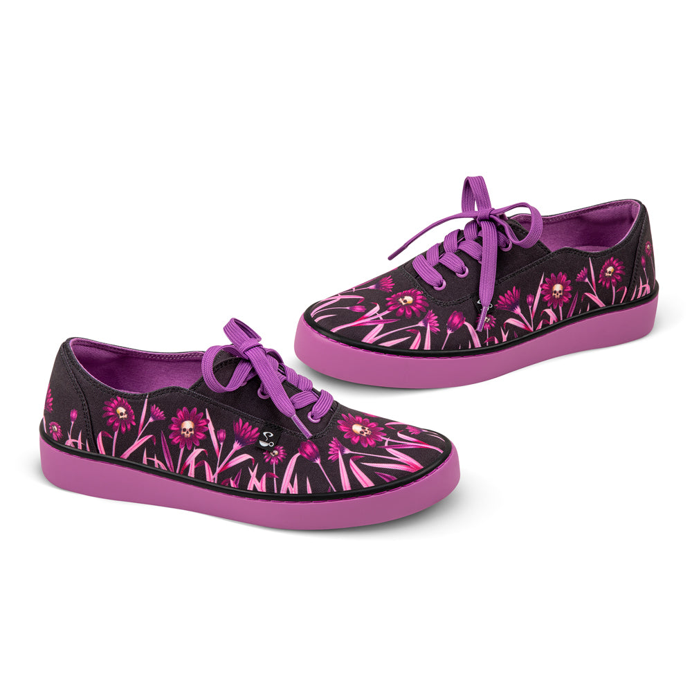 Hot Chocolate Design Gloomy Spring Purple Floral Sneaker