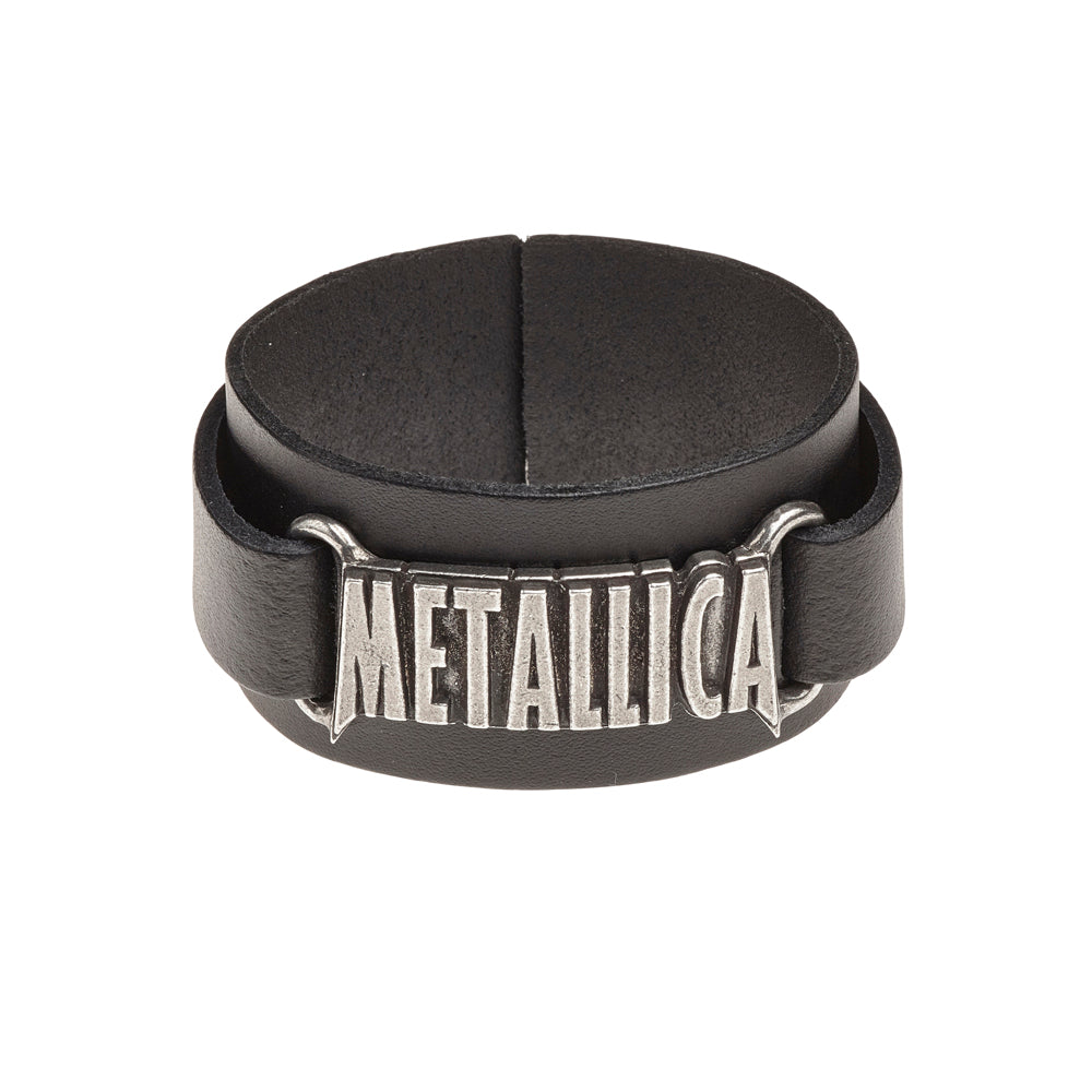 Alchemy Gothic Metallica Logo Leather Wrist Strap HRWL444