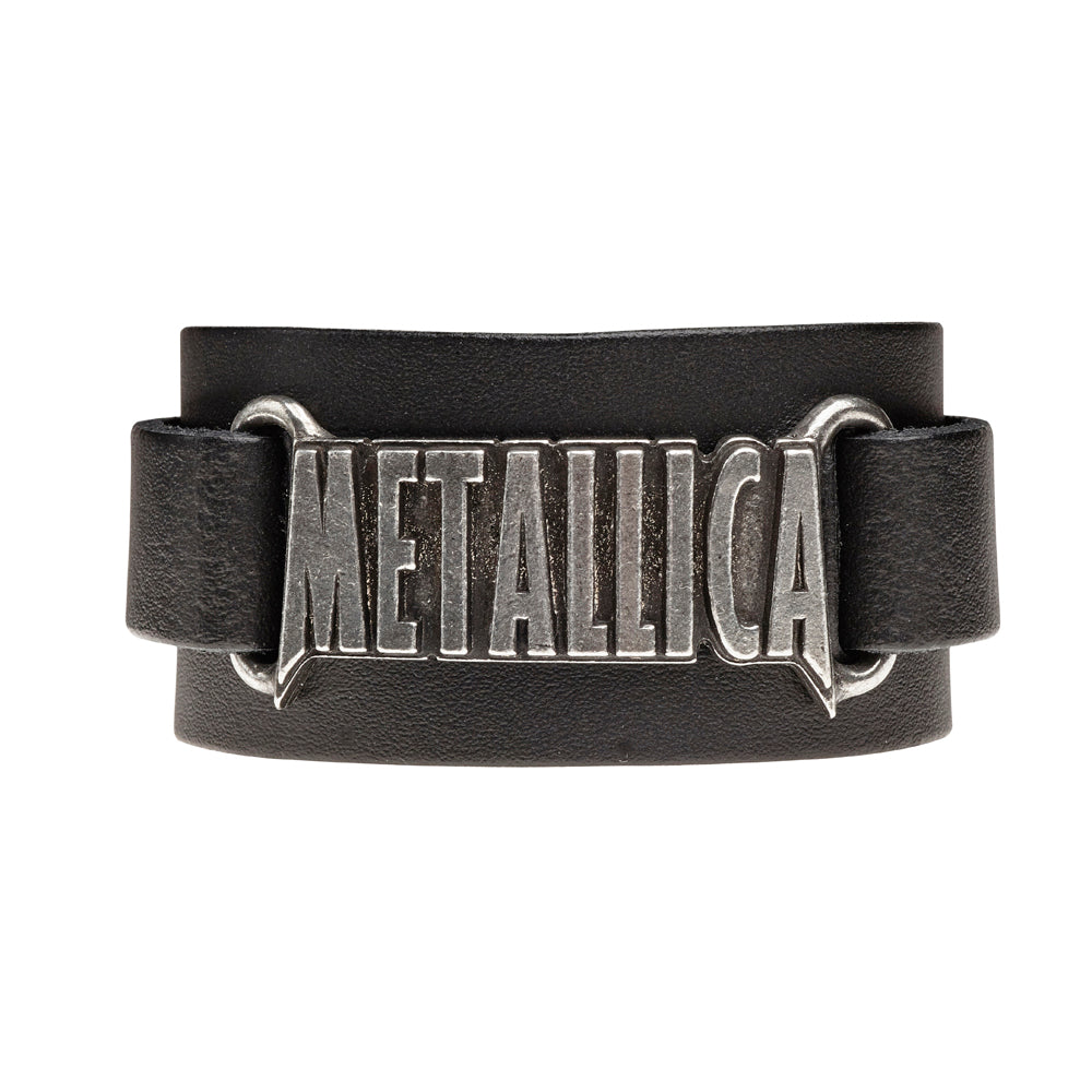Alchemy Gothic Metallica Logo Leather Wrist Strap HRWL444