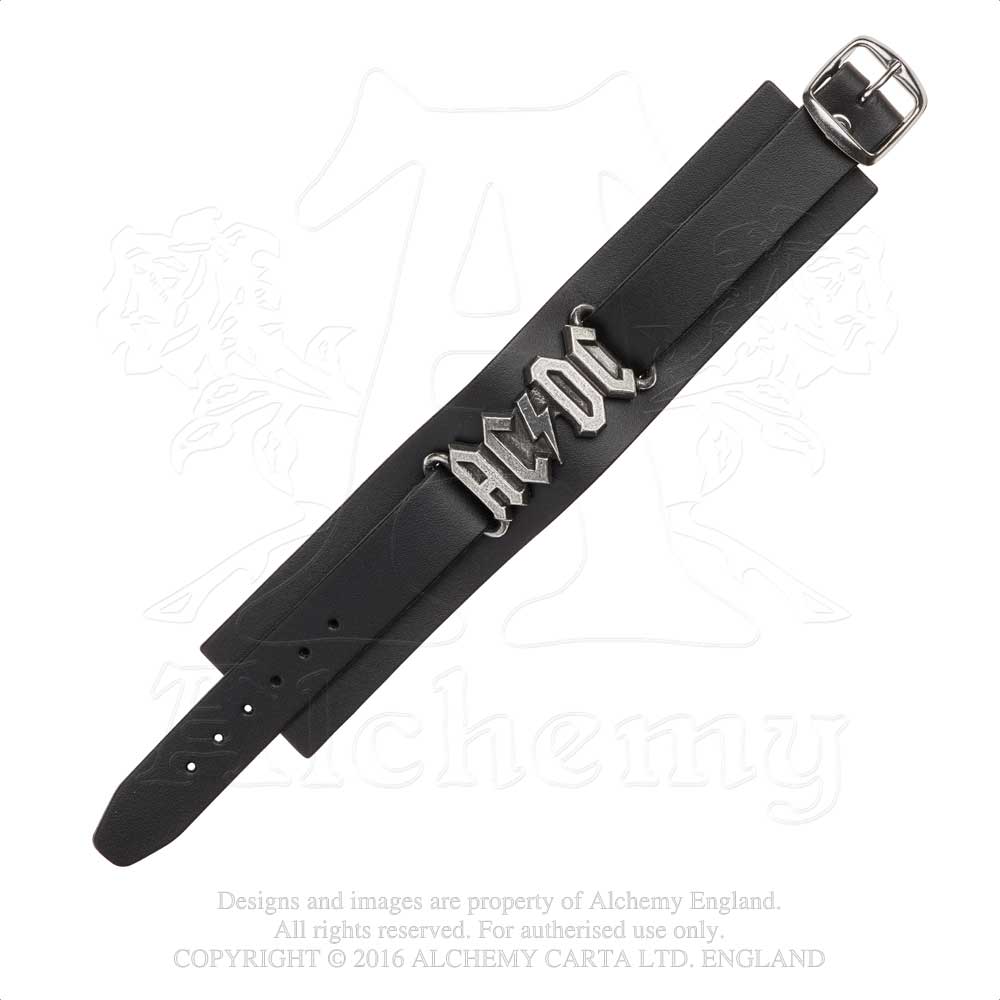 Alchemy Gothic AC/DC Band Leather Wriststrap HRWL446