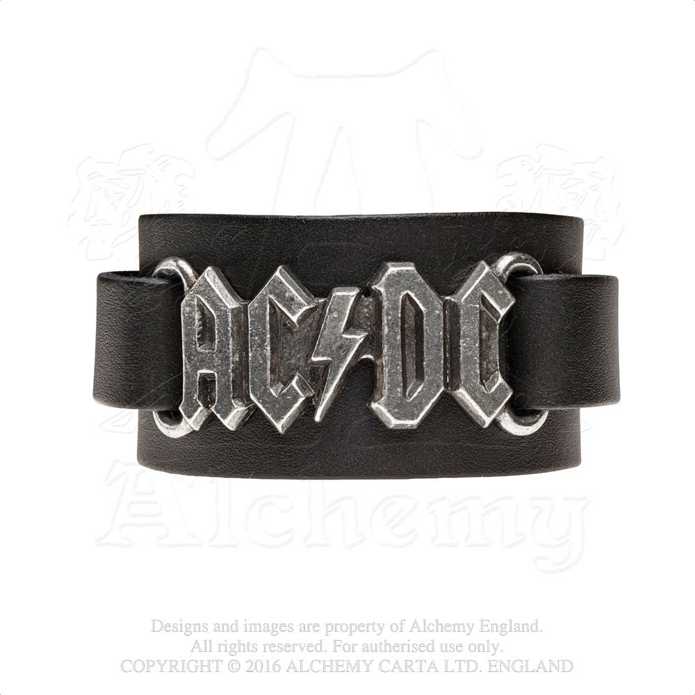 Alchemy Gothic AC/DC Band Leather Wriststrap HRWL446