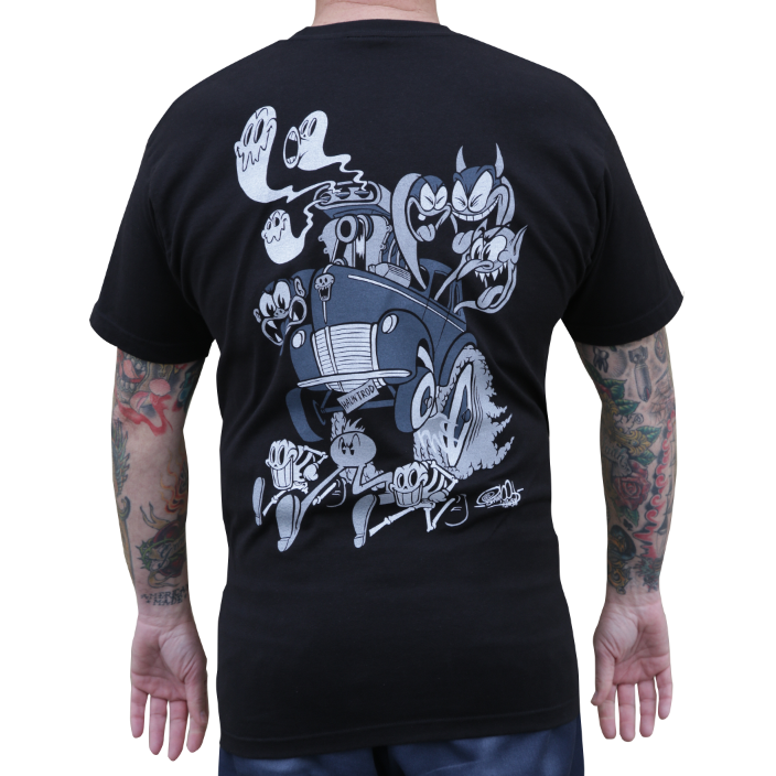 Lowbrow Art Haunt Rod Black Tee