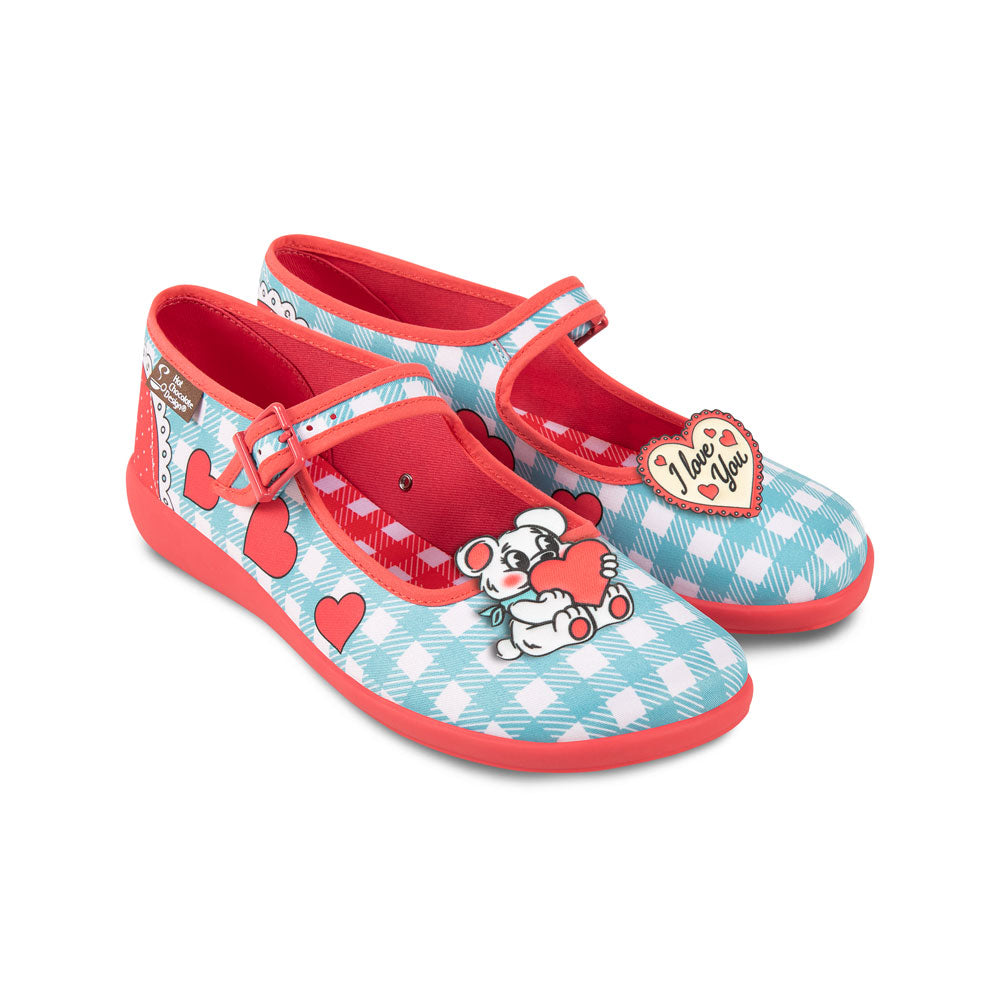 Hot Chocolate Design Chocolaticas® I Love You Bear Mary Jane Flat