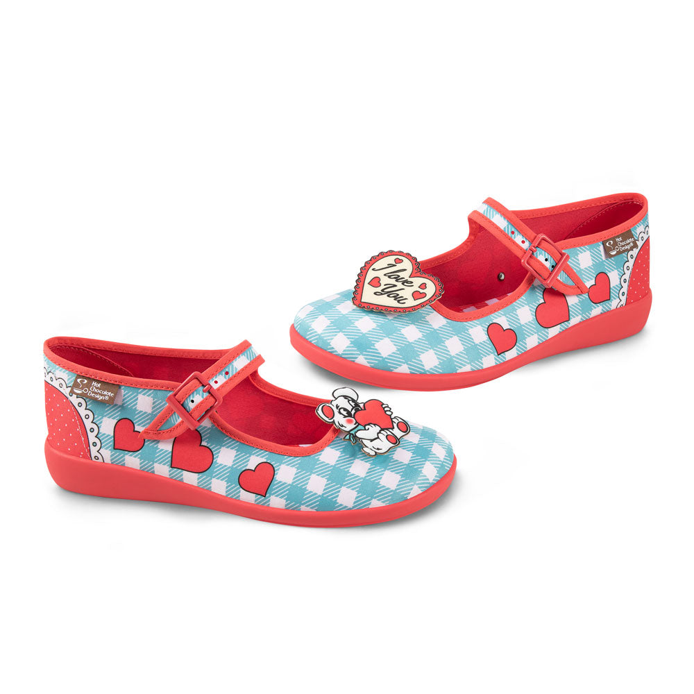 Hot Chocolate Design Chocolaticas® I Love You Bear Mary Jane Flat
