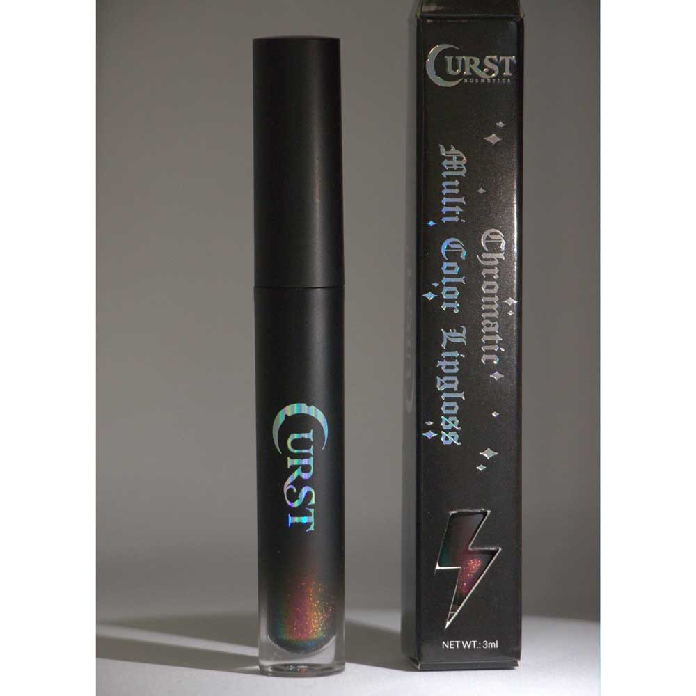 Lip gloss with packaging on a gray background