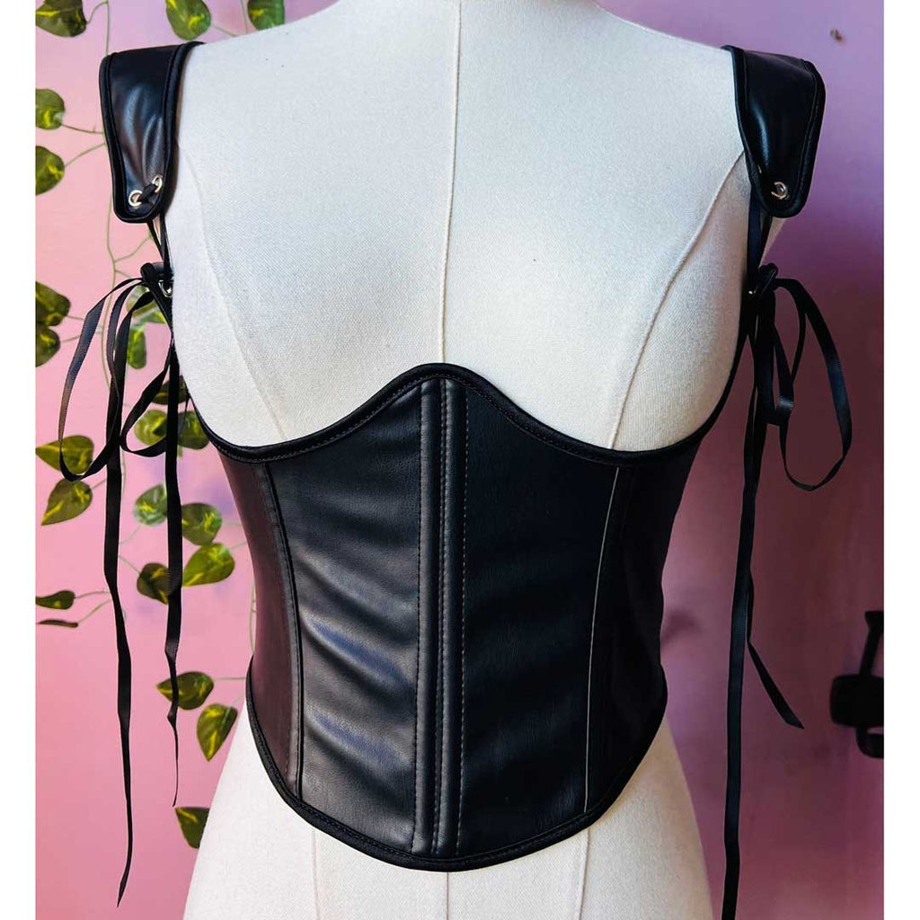 Witchwood Lydia Corset Vegan Leather Waist Cinching Corset