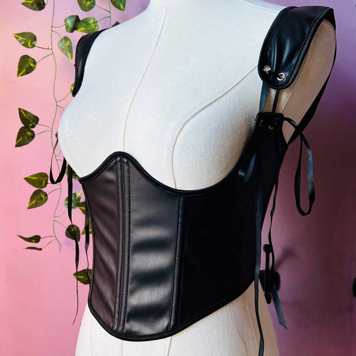 Witchwood Lydia Corset Vegan Leather Waist Cinching Corset