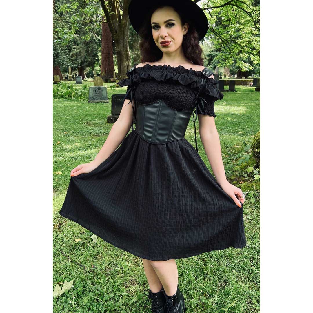 Witchwood Lydia Corset Vegan Leather Waist Cinching Corset