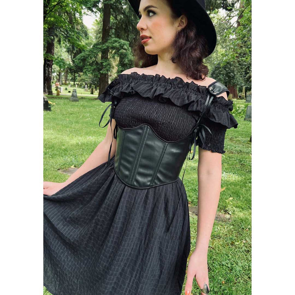 Witchwood Lydia Corset Vegan Leather Waist Cinching Corset