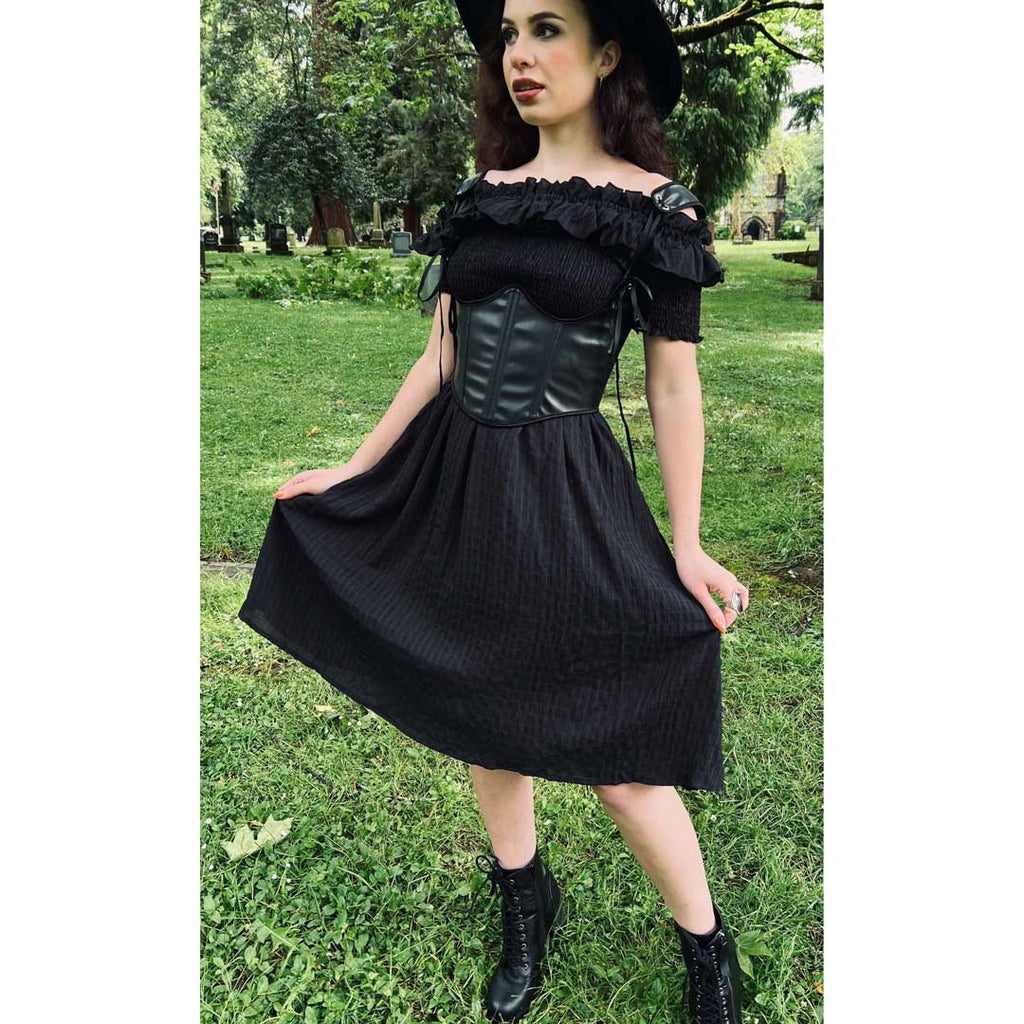 Witchwood Lydia Corset Vegan Leather Waist Cinching Corset