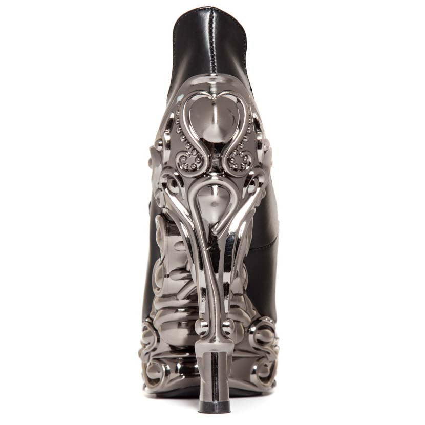 Hades KATJA Black Maryjane Pump 6" High Ornate Molded Heels 6-11