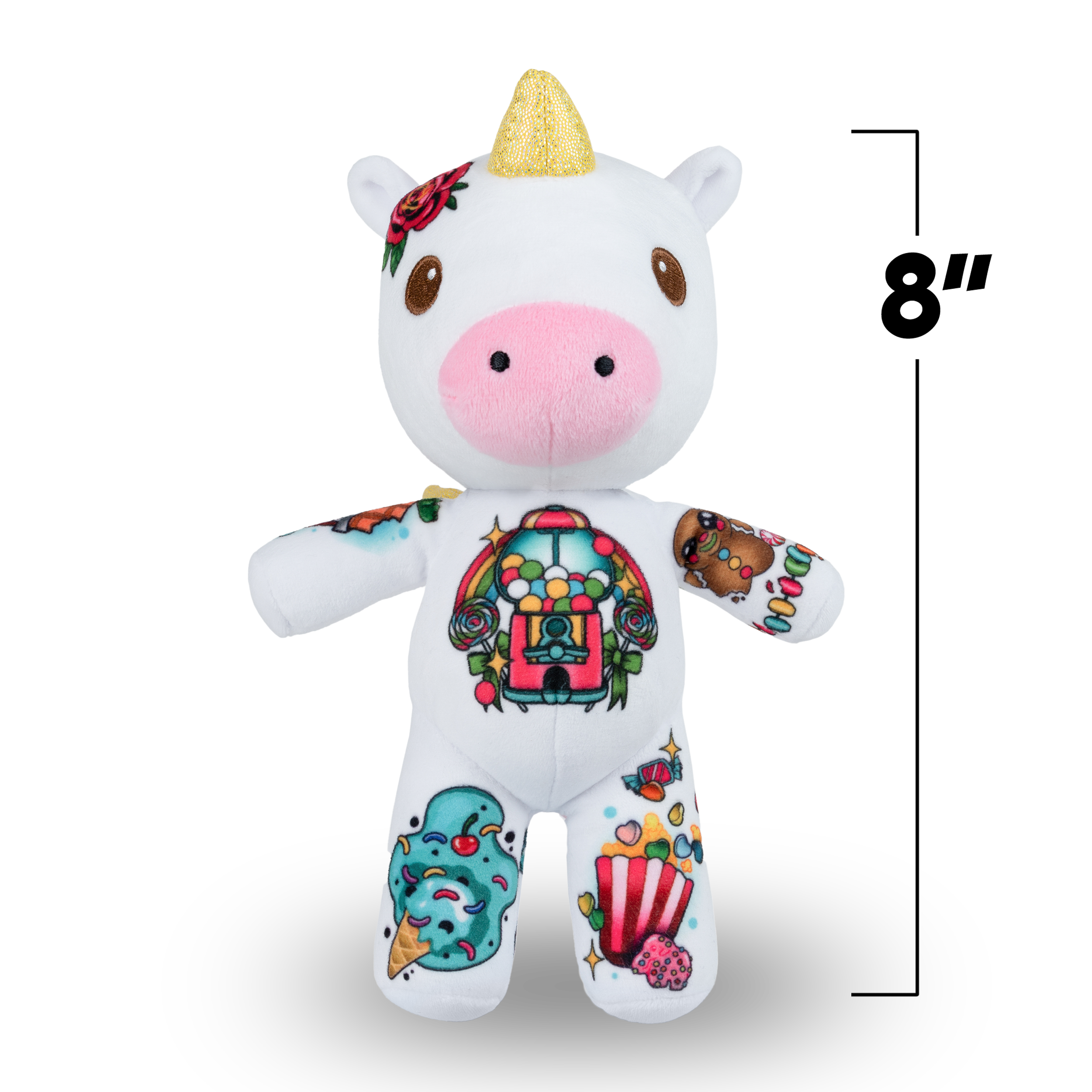 Tattoo Zoo Candy the Unicorn 8-inch Sprout Plushie