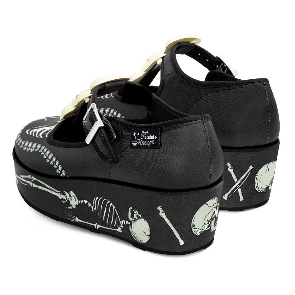 Hot Chocolate Design Chocolaticas® Skeletons Under Your Bed Mary Jane Platform