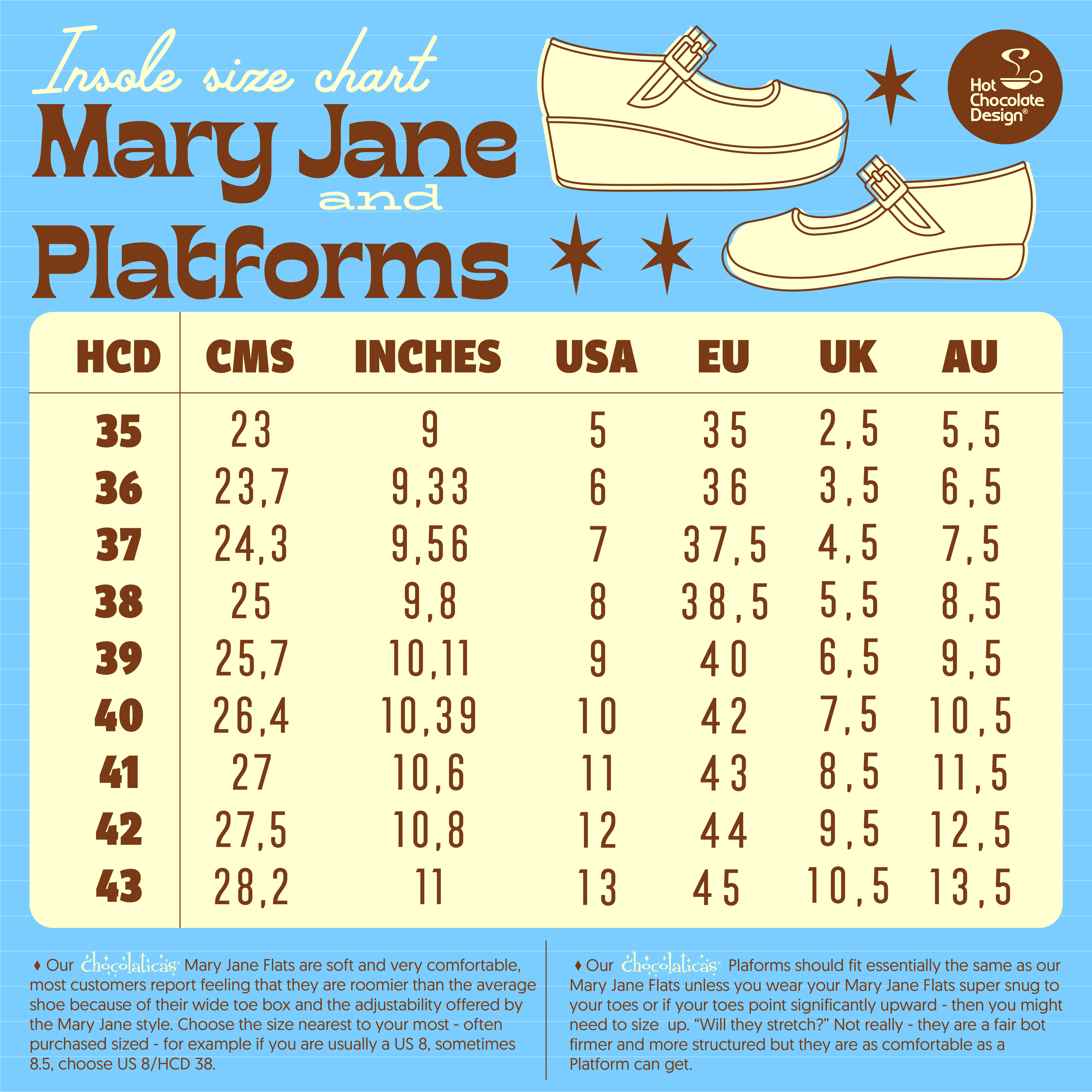 Hot Chocolate Design Chocolaticas® Tailor Made Women's Mary Jane Flat