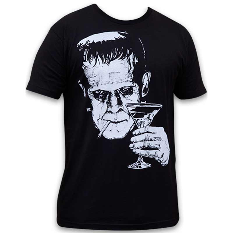 Lowbrow Art Monster Martini Frankenstein Tee