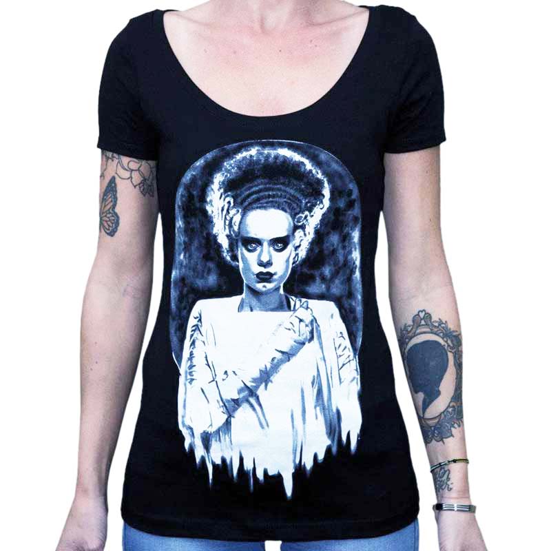 Lowbrow Art Monsters Bride Black Tee