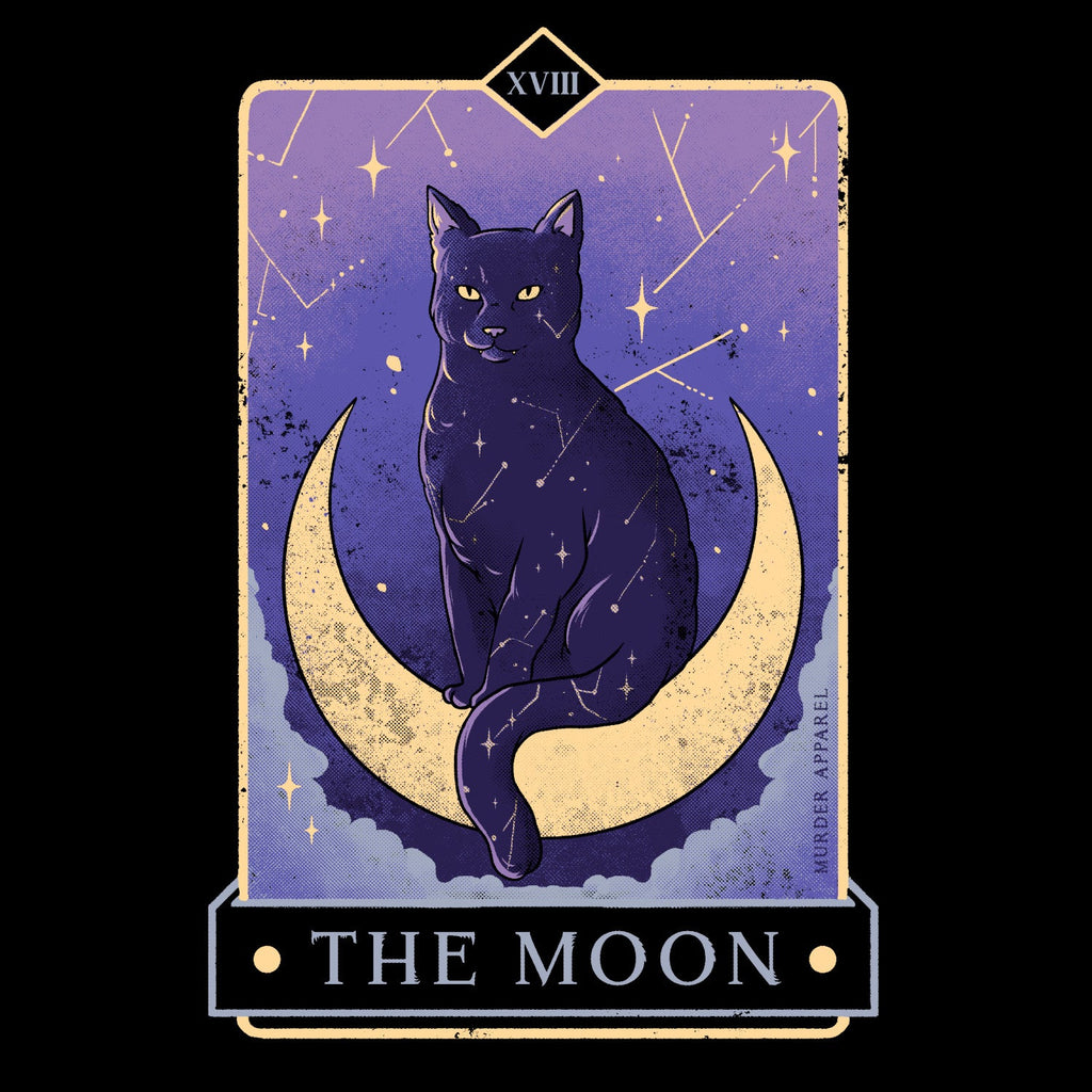 Murder Apparel The Moon Tarot Cat T-shirt