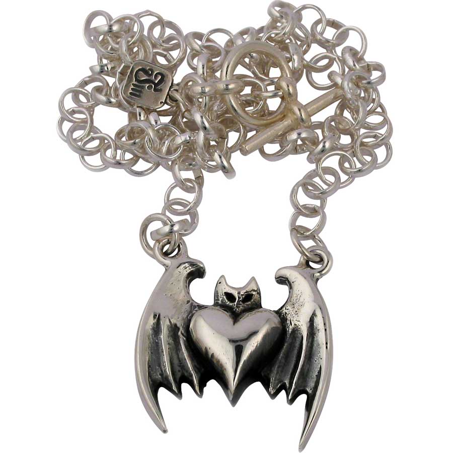 Femme Metale Gothic Love Fine Sterling Silver Necklace