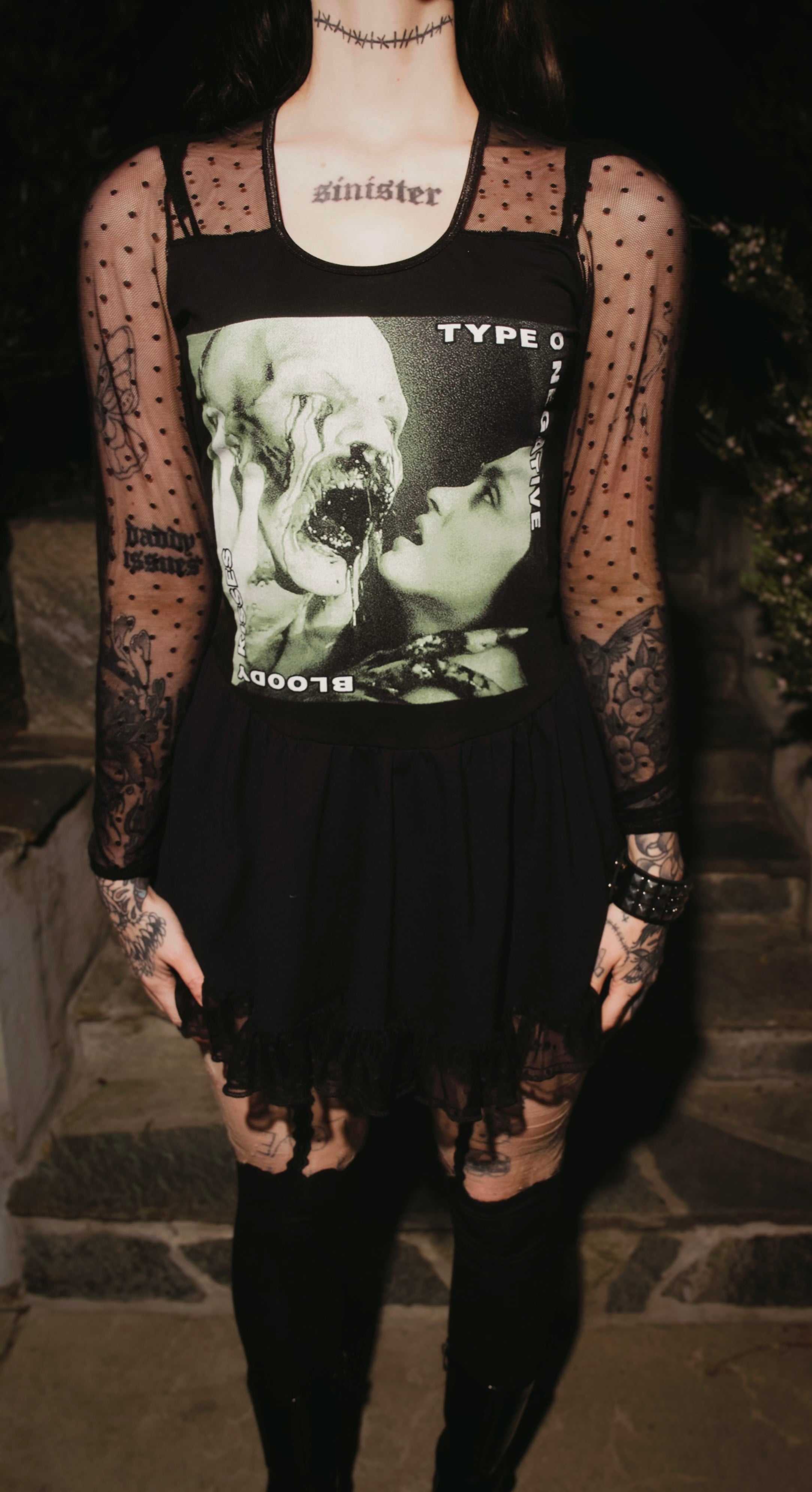 Vera's Eyecandy Bloody Kisses Ballerina Metal Dress