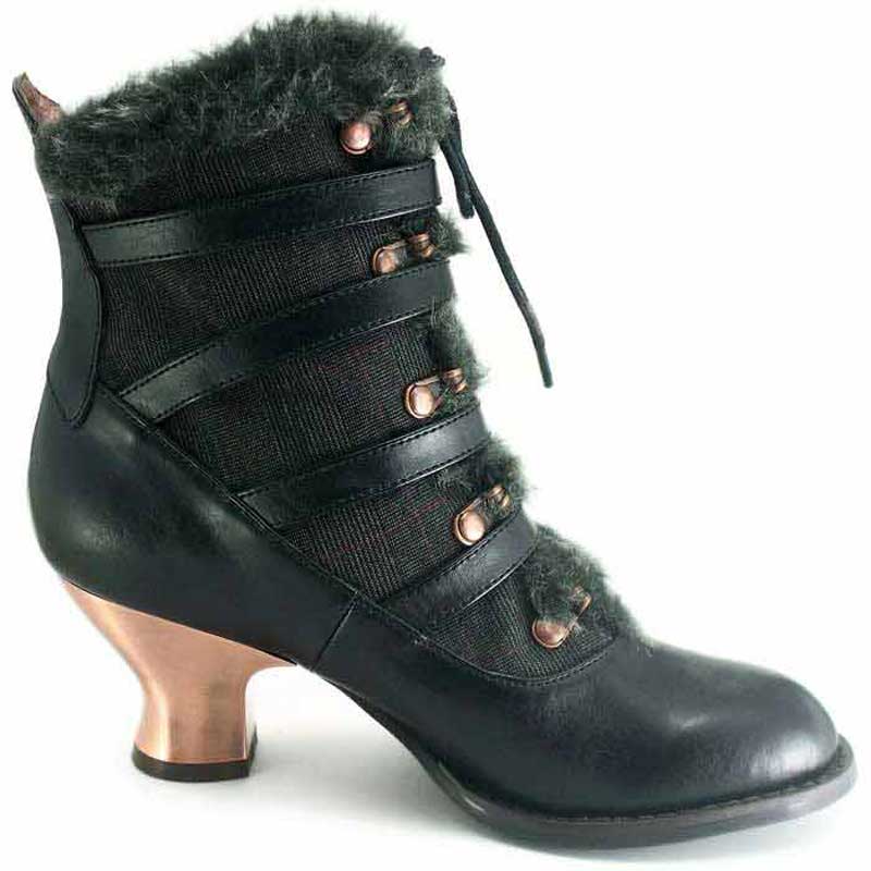 Hades NEPHELE Steampunk Black Vegan Ankle Boots Lace Up 6-11