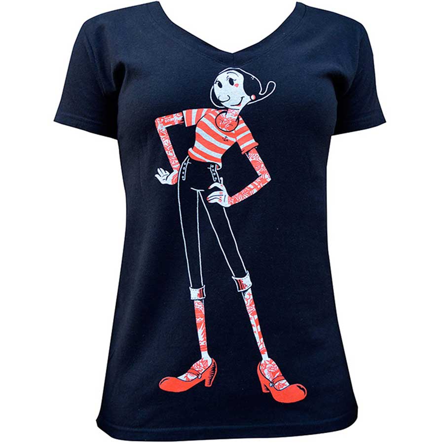 Lowbrow Art Tattooed Olive V-neck Tee