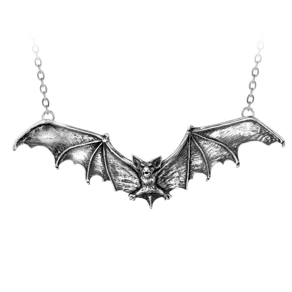 Alchemy Gothic Large Vampire Bat Necklace 5" Pendant P121