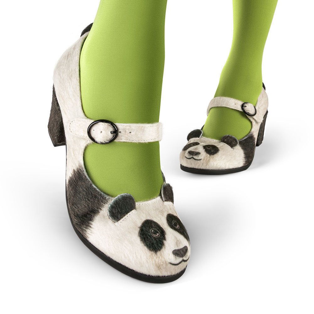 Chocolaticas® Mid Heels Panda Mary Jane Pump