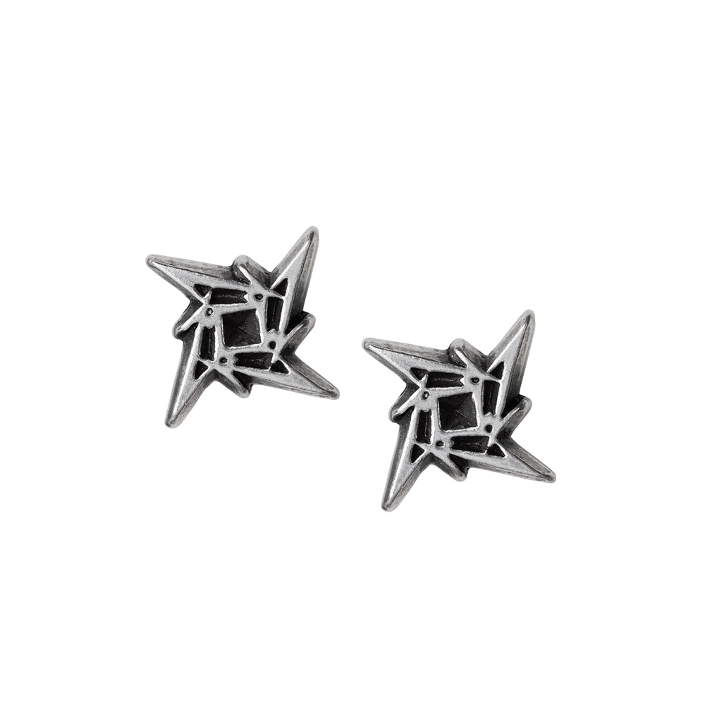 Alchemy Gothic Metallica Ninja Star Earrings PE17